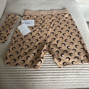 MARINE SERRE
Tan All Over Moon Shorts size M